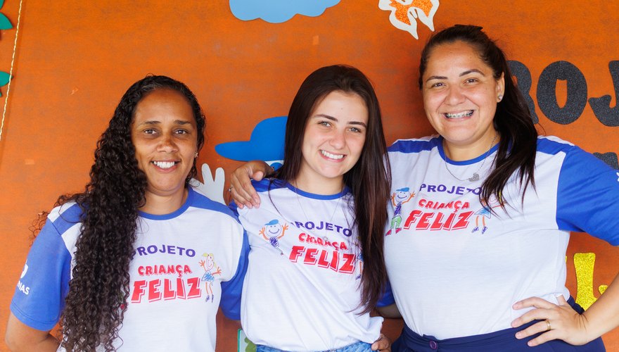 Educadoras do projeto Criança Feliz